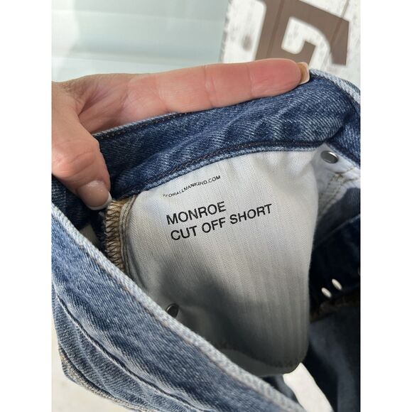 7 For All Mankind Monroe Cutt Off Shorts - Size 30 - Blue - Picture 10 of 12